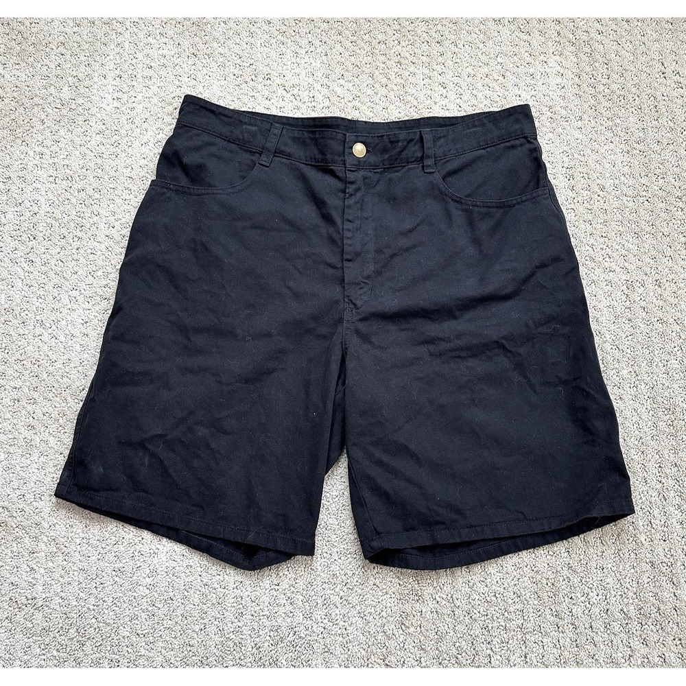 Los Angeles Apparel Cotton Twill Shorts Men's Large 34" 8" Black Garment Dye USA